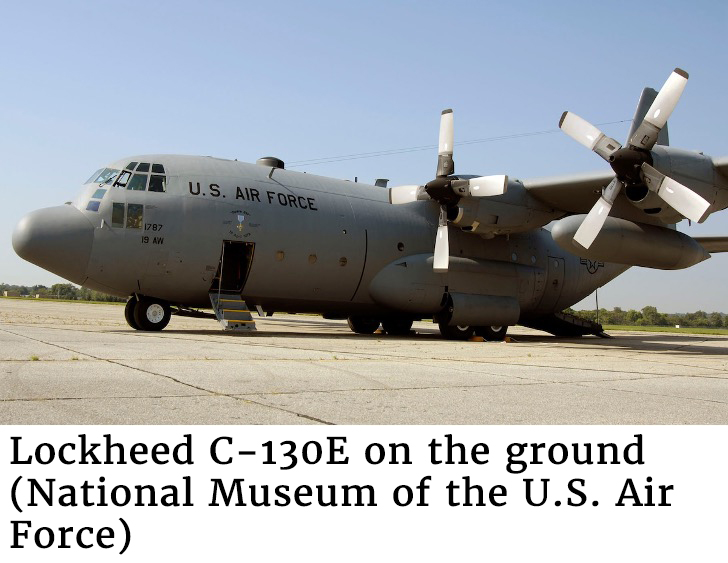 Photo of a Lockheed C-130E on the ground (National Museum of the U.S. Air Force)